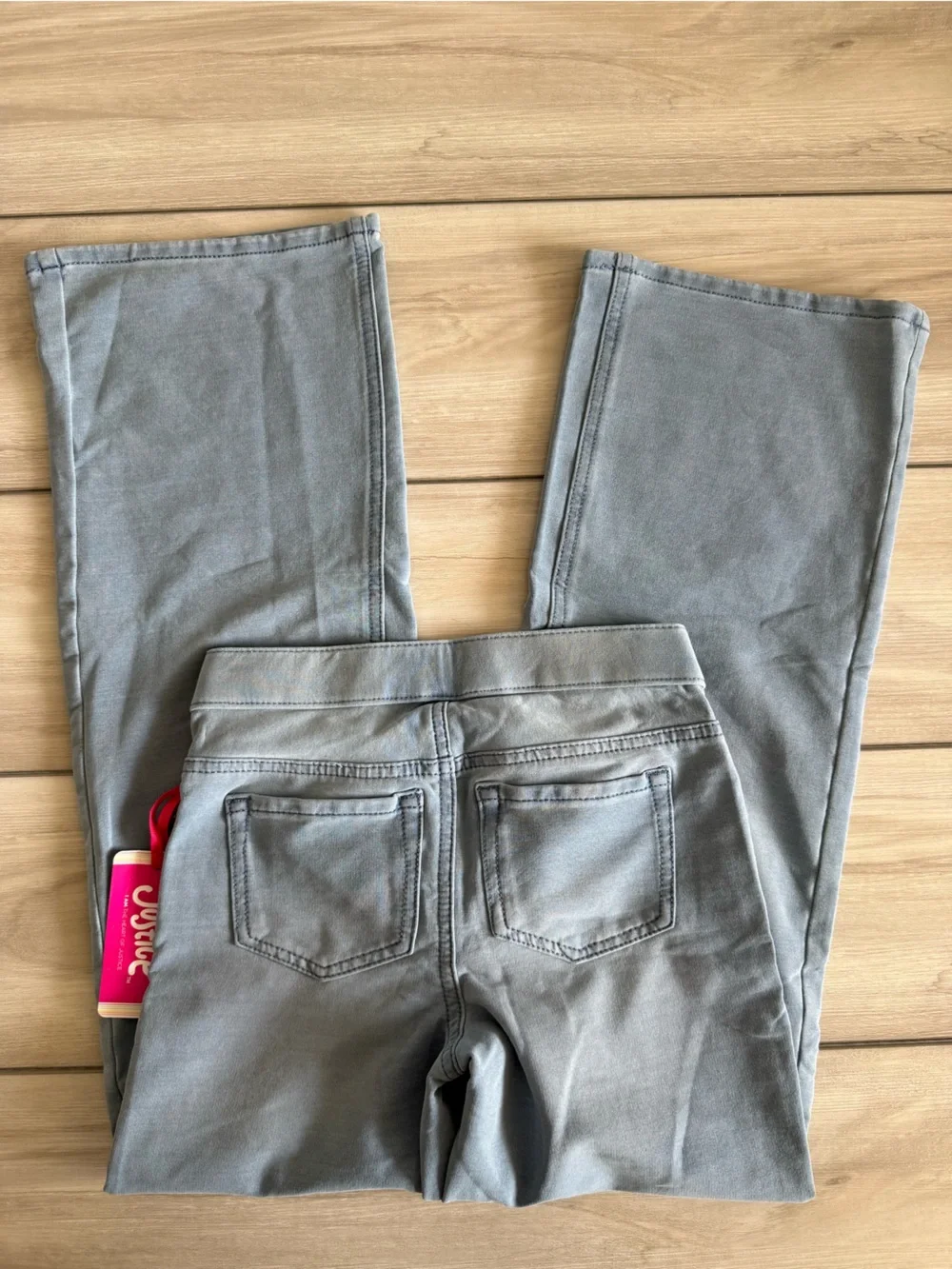 Justice Wide Leg French Terry Jeans Blue Size 14 Slim NWT IN PACKAGE